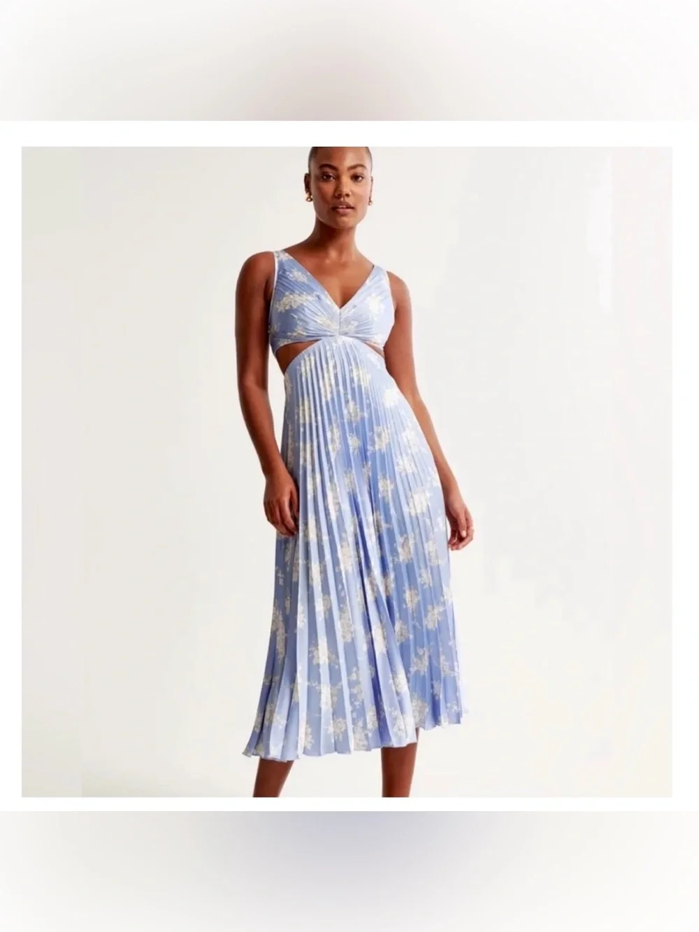 A&F Giselle Pleated Cutout Maxi sz S
